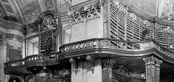 Vienna, Austrian National Library (Hofbibliothek) balcony