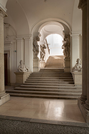 Vienna, Trautson Palace vestibule to stair 2