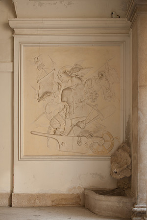Vienna, City Palace of Prince Eugene, carriageway relief 3