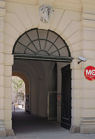 Vienna, Hofstallung (Museumsquartier) entry to courtyard