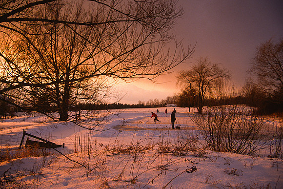 Skaters on a Pond