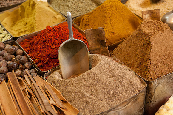 Spices in a Souk Damascus