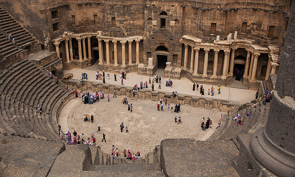Bosra Roman Amphotheater toward stage