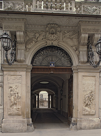 Vienna, City Palace of Prince Eugene entry portal