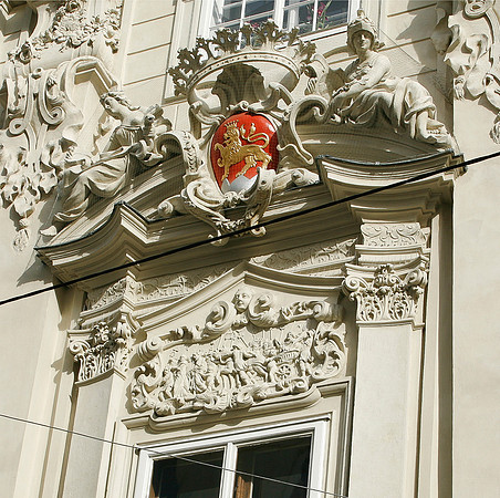 Vienna, Schönborn-Batthyany Palace facade detail