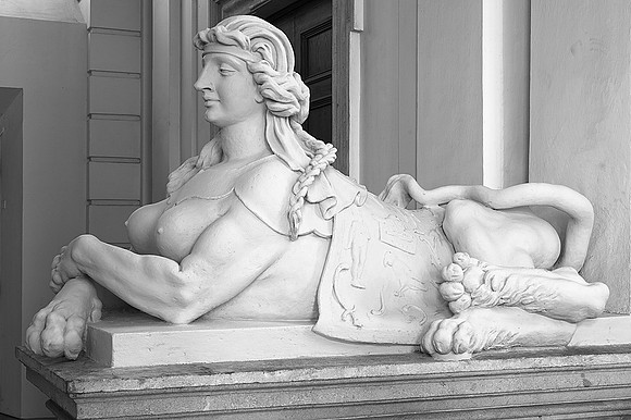 Vienna, Trautson Palace sphinx left