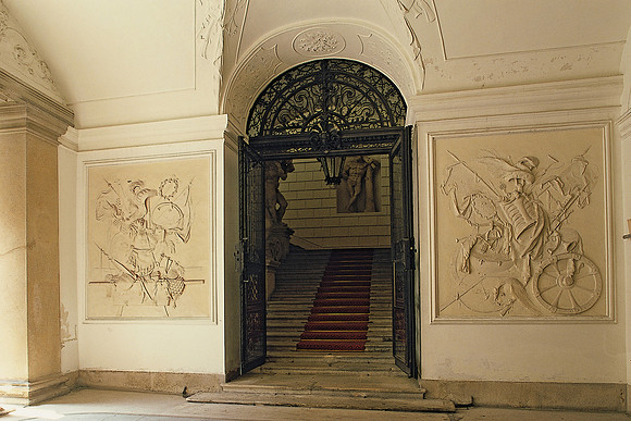 Vienna, City Palace of Prince Eugene stair entry