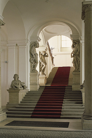 Vienna, Trautson Palace stair from below