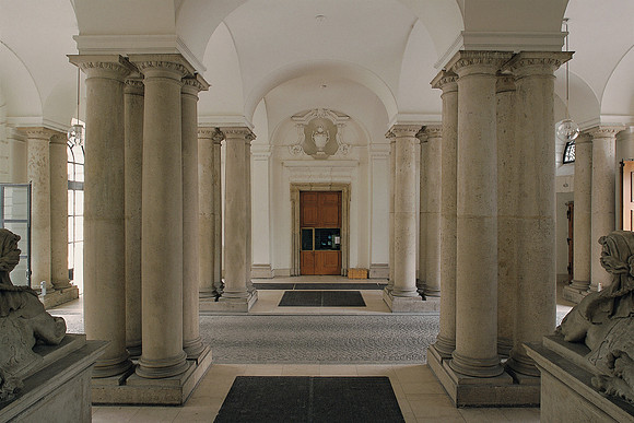 Vienna, Trautson Palace vestibule from stair