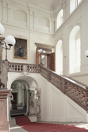 Vienna, Trautson Palace stairhall from landing
