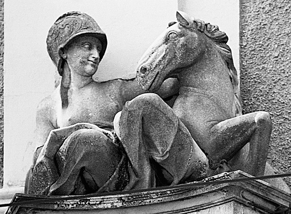 Salzburg, Hofmarstall (Festival Hall) portal statue