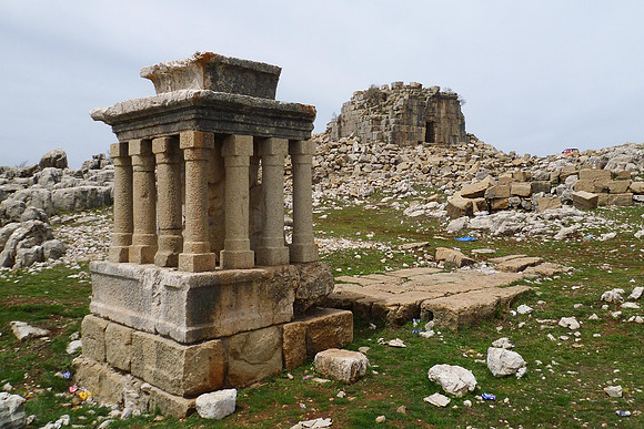 Qalaat Faqra Restored Naiskos and Base of Large Tower