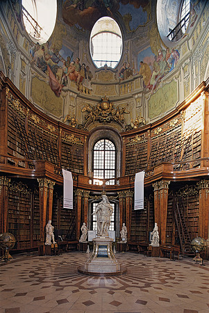 Vienna, Austrian National Library (Hofbibliothek) oval pavilion